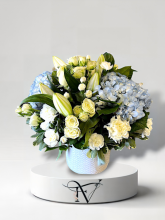 White & Blue
