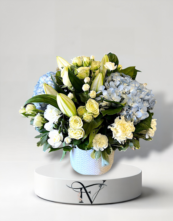 White & Blue
